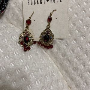 Earring Set - Ruby Red Color - New